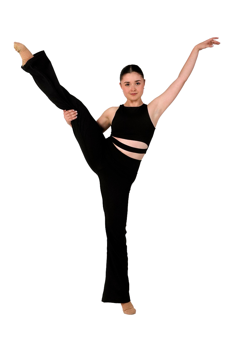 Crop top Dancer Tullé negro