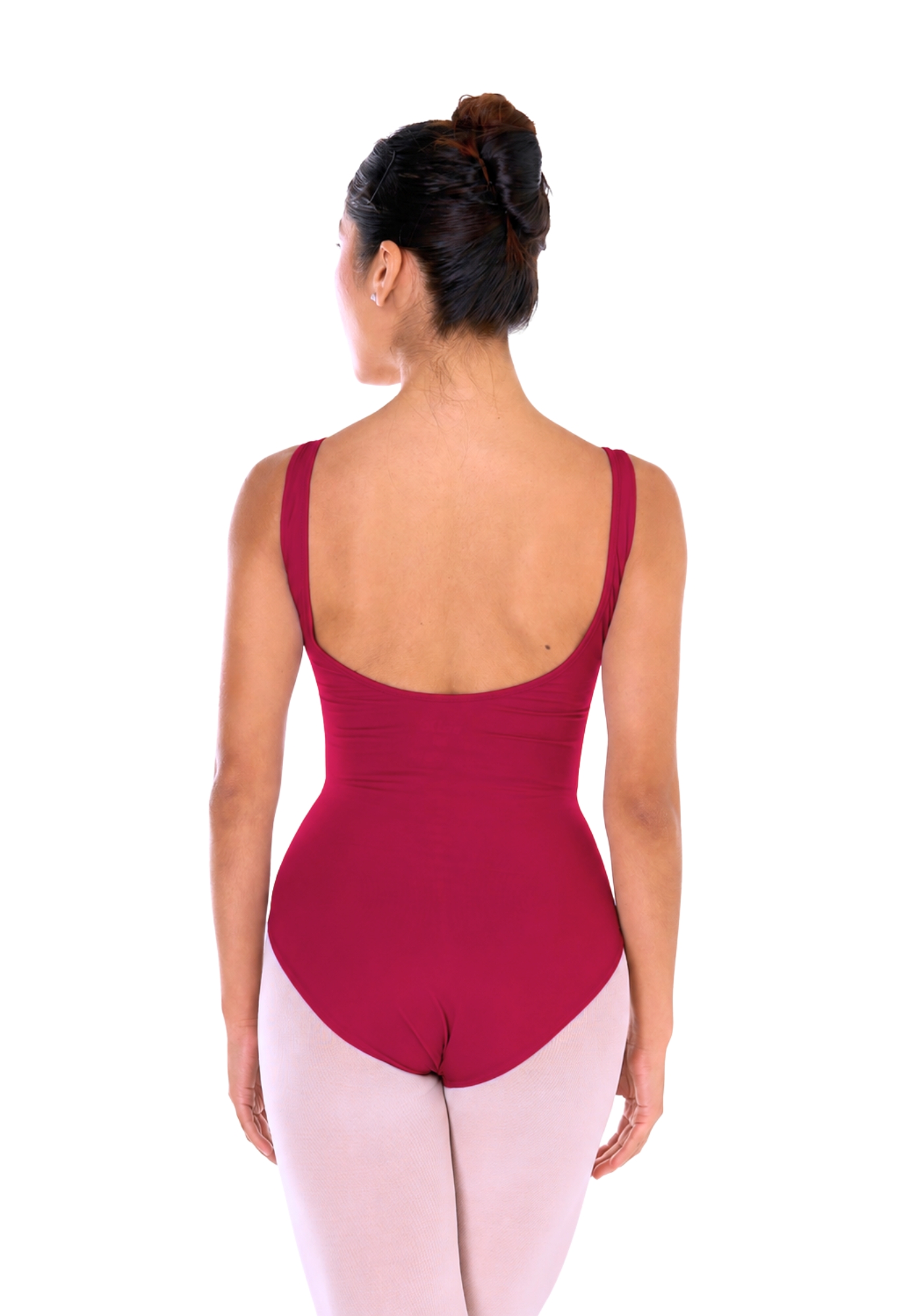 trusa de ballet Fouetté para mujer con escote en espalda y doble tela delantera